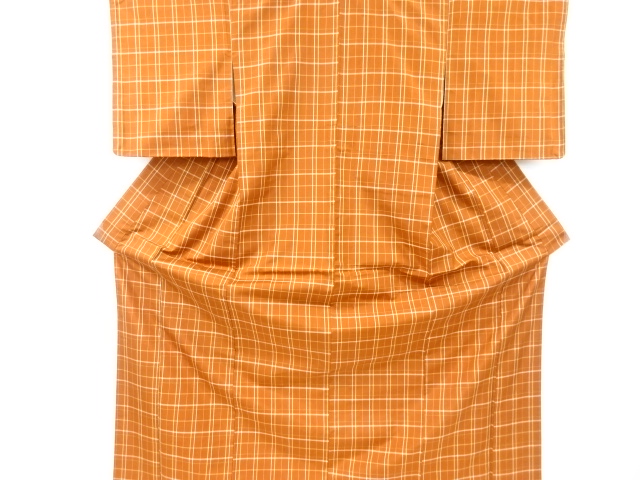 JAPANESE ENSEMBLE KIMONO / YONEZAWA TSUMUGI / WOVEN GRID